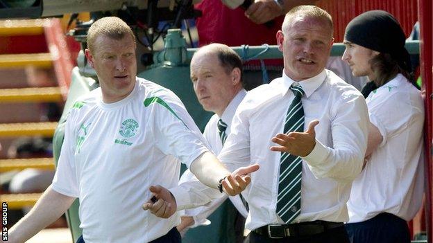 Brian Rice (left) worked with John Hughes at Hibernian