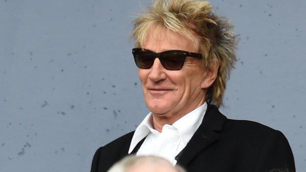 Celtic fan and singer Rod Stewart