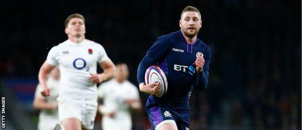 Russell led Scotland's comeback from 31-0 down at Twickenham, after what he called a half-time "argument" with Townsend