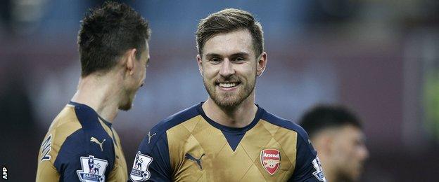 Aaron Ramsey (right)