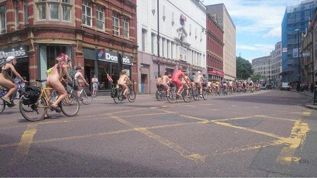 Bristol Naked Bike Ride by @alexblogg