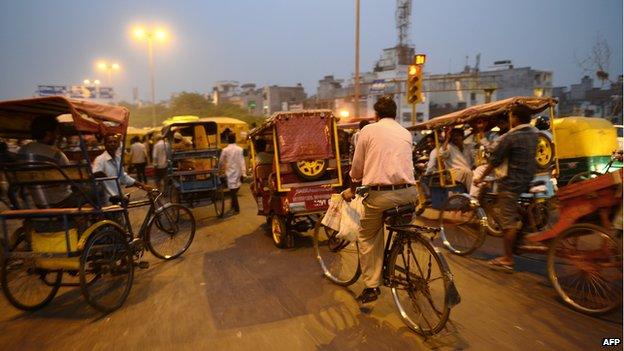 Indian street traffic