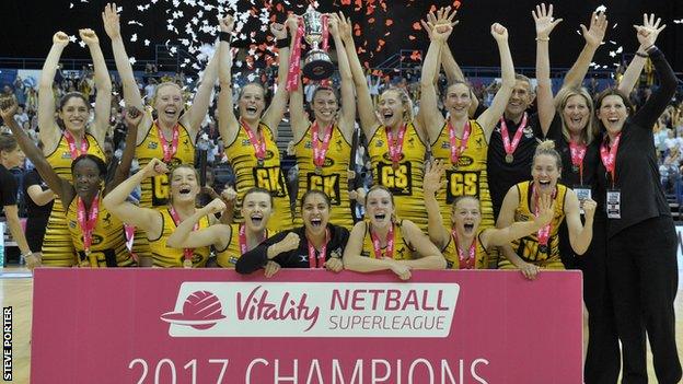 Wasps celebrate their Superleague title win