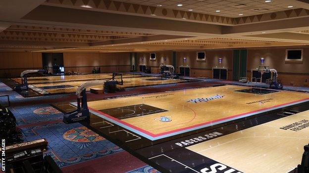 NBA practice court