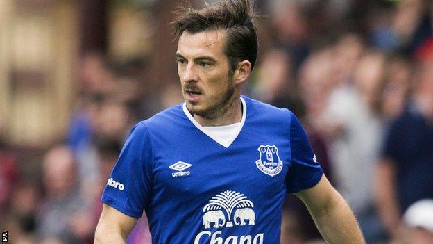 Everton left-back Leighton Baines