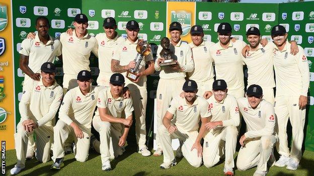 England celebrate a 3-1 series win