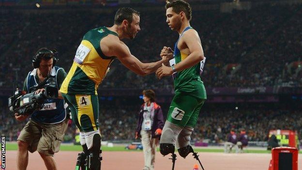 Oscar Pistorius and Alan Oliveira