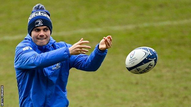 Hugh O'Sullivan in action for Leinster