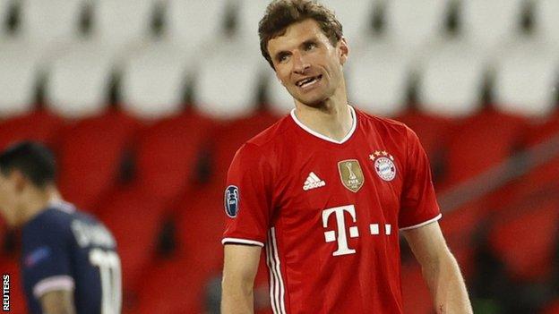 Thomas Muller looks on dejected