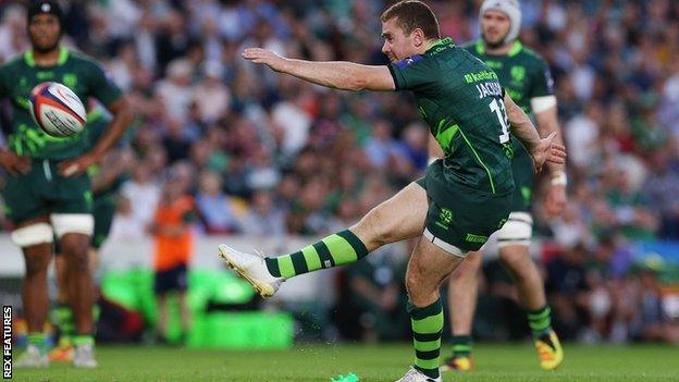 Paddy Jackson scores a penalty for London Irish