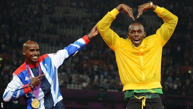 Mo Farah and Usain Bolt