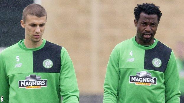 Celtic defenders Jozo Simunovic and Efe Ambrose