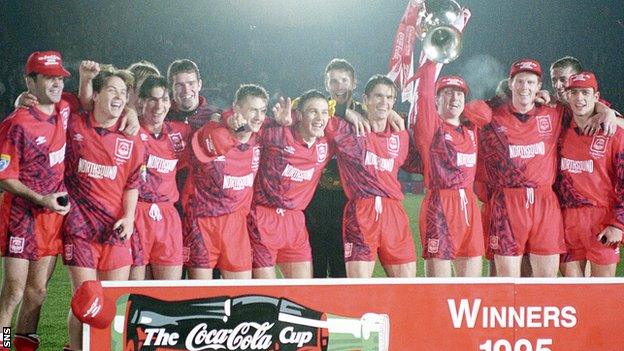 Billy Dodds and Stephen Glass were part of Aberdeen's 1995 League Cup-winning team