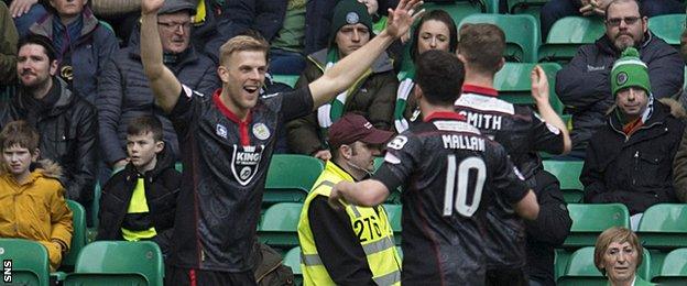 Harry Davis celebrates