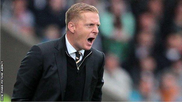 Garry Monk shouts at his players