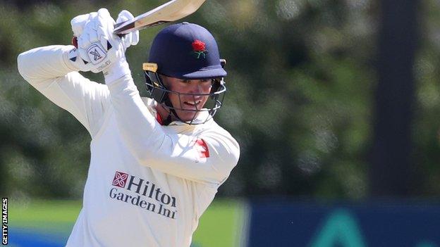 Keaton Jennings batting for Lancashire