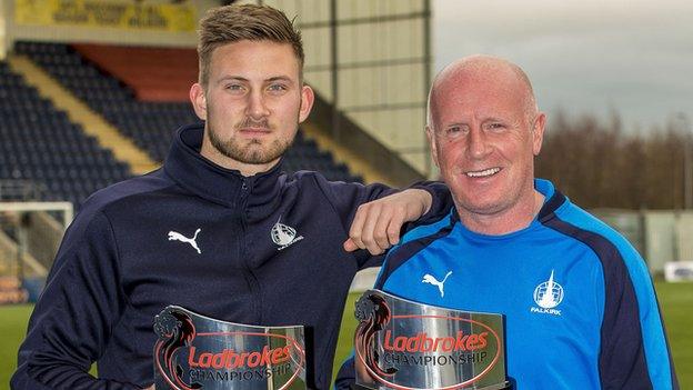 Falkirk's Danny Rogers and Peter Houston