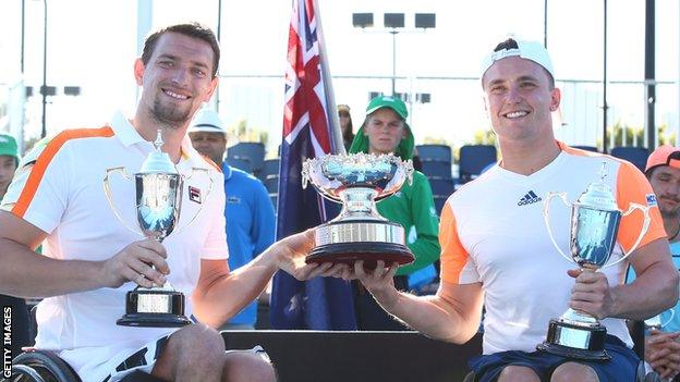 Gordon Reid wins wheelchair doubles at Australian Open