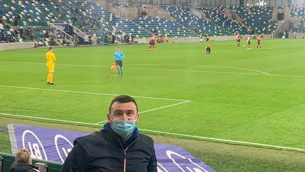 Gordon Nicholl was one of 500 lucky Northern Ireland fans in attendance at Windsor Park