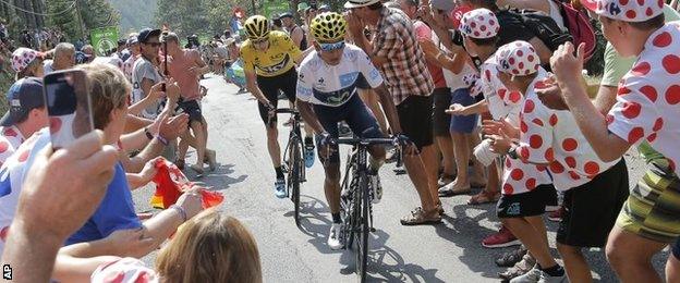 Spectators at the Tour de France