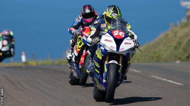 Rob Hodson riding on the Mountain Course in 2019