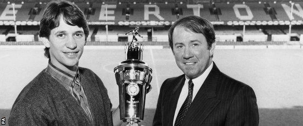 Howard Kendall and Gary Lineker