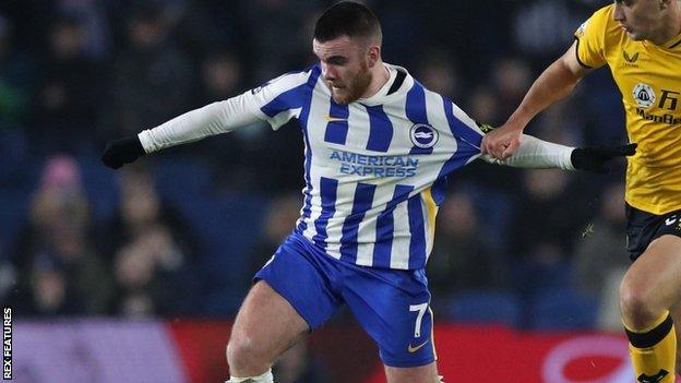 Republic of Ireland international Aaron Connolly has scored eight goals for Brighton