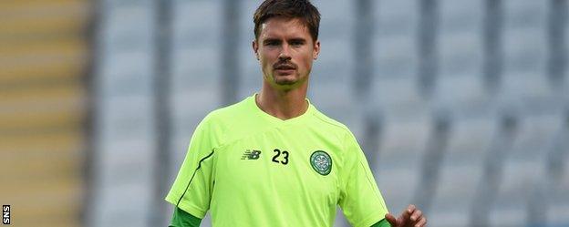 Celtic right-back Mikael Lustig