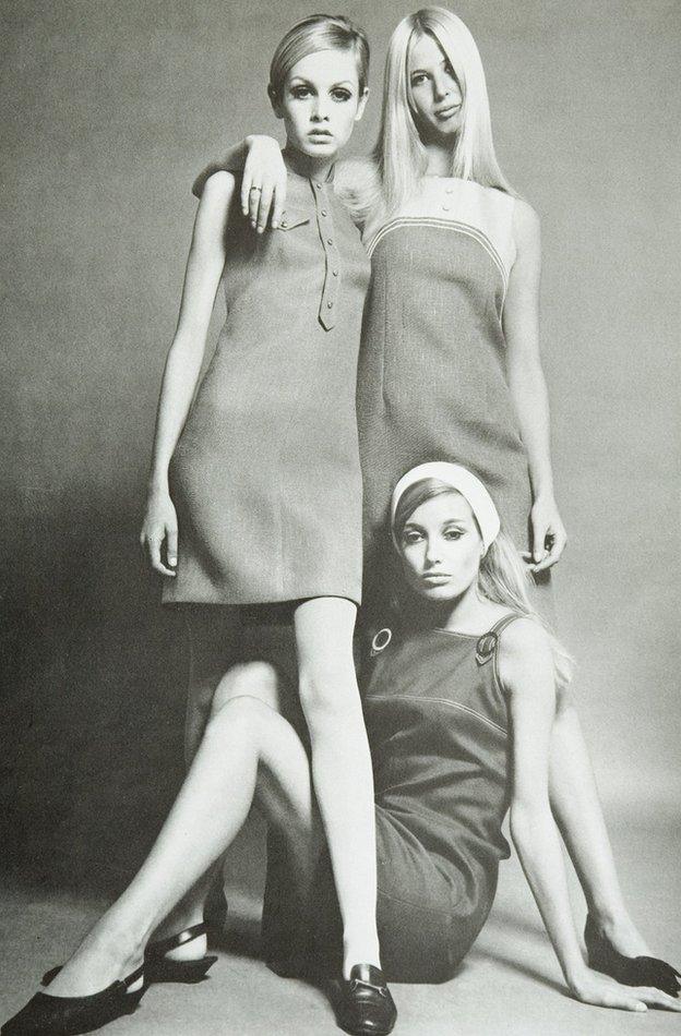 Fashion supplement featuring Twiggy, 1960s