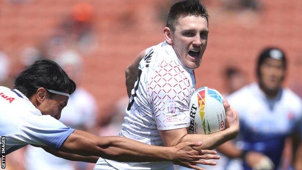 Will Edwards in action for England Sevens