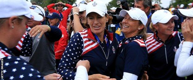 US team celebrate