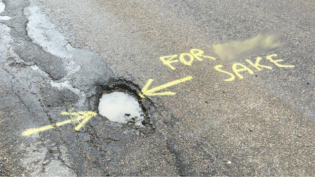 Pothole in Ullapool