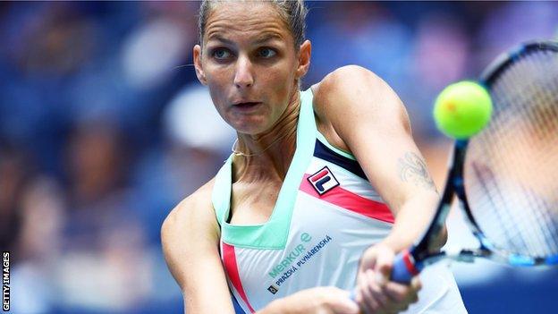 Karolina Pliskova wins her US Open first-round match