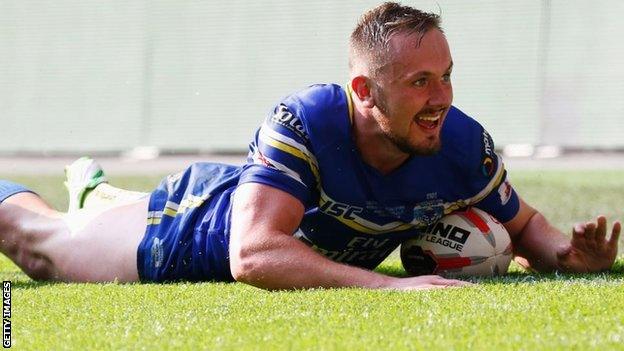 Ben Currie in action for Warrington