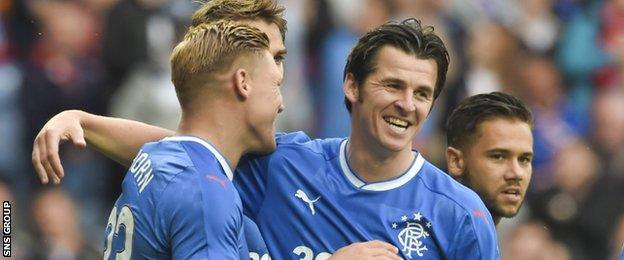 Joey Barton played eight games for Rangers