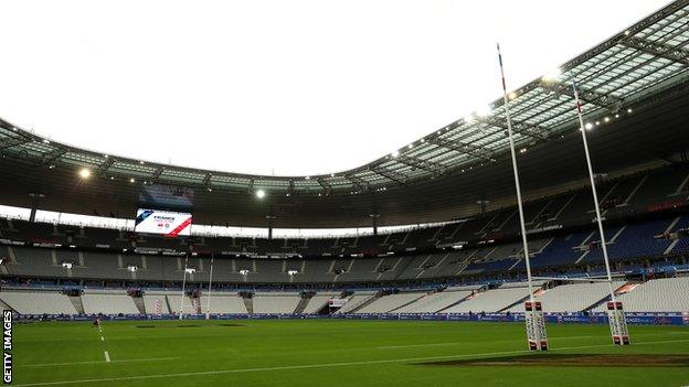 Inside an empty Stade de France