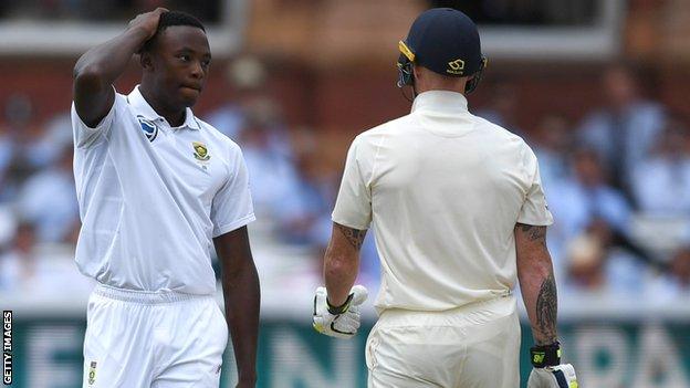 Kagiso Rabada and Ben Stokes