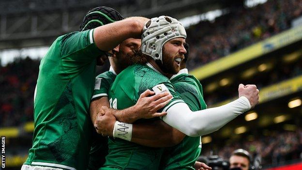 Hansen celebrates against Wales