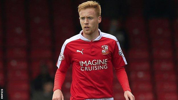 Swindon Town midfielder James Brophy