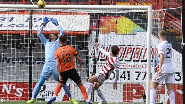 Benjamin Siegrist made multiple saves for Dundee United and ensured his side claimed victory.