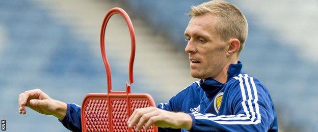 Scotland's Darren Fletcher during training