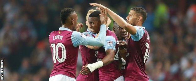 Aston Villa celebrate