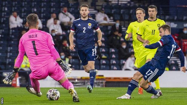 Ryan Fraser's early goal gave Scotland the lead at Hampden