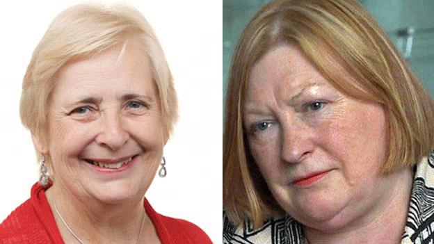 Gwenda Thomas and Edwina Hart