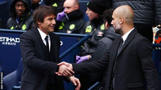 Antonio Conte and Pep Guardiola