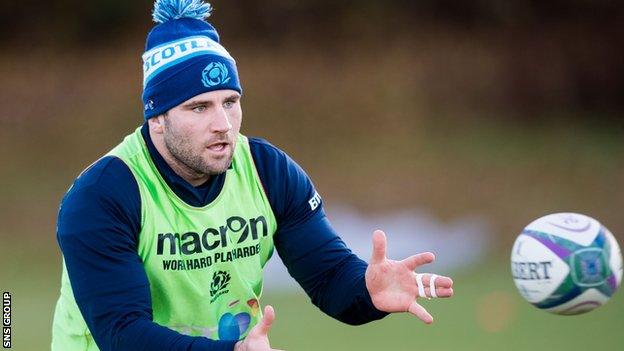 Fraser Brown joined the Scotland squad last week for non-contact training only