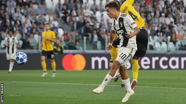 Paulo Dybala scores against Young Boys