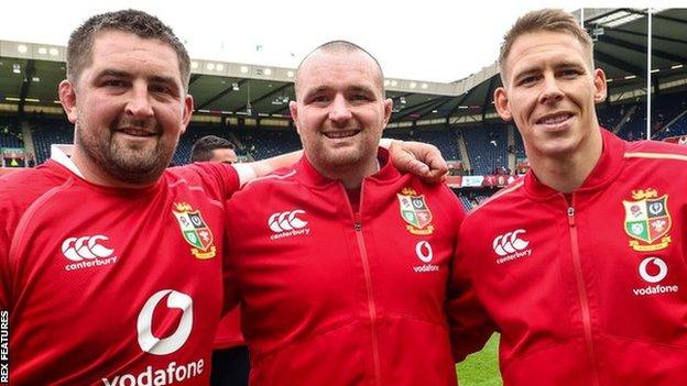 Wyn Jones, Ken Owens and Liam Williams