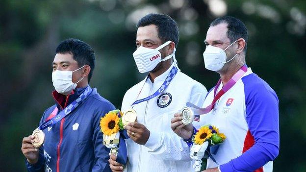 CT Pan, Xander Schauffele and Rory Sabbatini