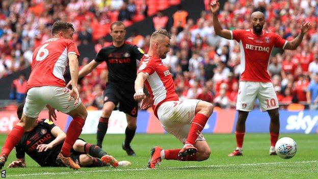 Patrick Bauer scores Charlton's winner